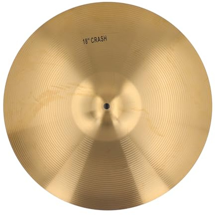 Jxngery Crash-Becken, knackiger Sound, Messing-Jazz-Drum-Becken für professionelle Musik-Enthusiasten (18 Zoll)