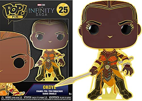 Loungefly POP! Large Enamel Pin MARVEL INFINITY SAGA: OKOYE - Okoye - Avengers Infinity War Spille Smaltate - Spilla da Collezione Carina - per gli Zaini & Borse - Idea Regalo
