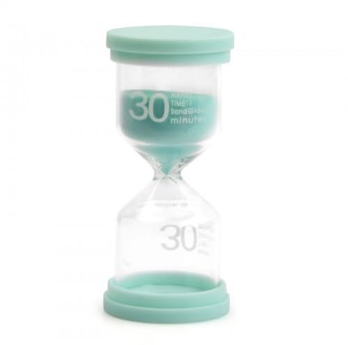 Volumoon Sablier Minuterie pour Enfants, Minuterie de Cuisine, Coloré Sable Horloge, Gestion du Temps pour 15/20/30 Minutes, pour Cuisine, Apprentissage, Décoration de Bureau (30 Minutes (Vert))