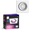 Philips Hue White & Color Ambiance Centura eckige Einbauspots 1-er Pack, dimmbare Deckenlampen für das Hue Lichtsystem mit 16 Mio. Farben, smarte Lichtsteuerung über Sprache und App, weiß