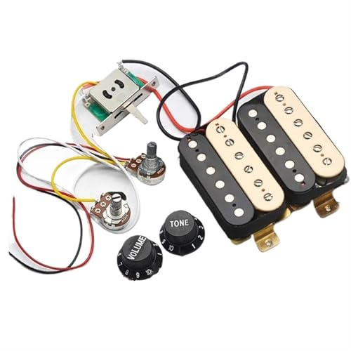 gitarr Ledningsnät Set Gitarr Humbucker Pickuper Med 3-vägs Switch 2st Full Storlek 500K Potentiometer 1T1V Ledningsnät Förkopplad
