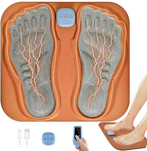 Blisstaar Advanced EMS Foot Massager: Reflexology Electronic Feet Massager for Pain and Circulation with Remote Control to Stimulate Muscles and Relax Feet 6 Modes 15 Intensities USB Rechargeable