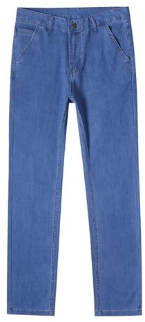 Generisch Vaqueros delgados de verano para hombre, clásicos, elásticos, de un solo color, skinny, de tiro alto, jeans de pierna recta, baggy, denim, casual, para trabajo, sudadera, callejera, para
