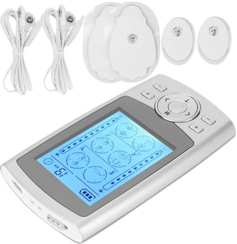 LOLIPPYY Masajeador Muscular Terapéutico 24 Modos 8 Almohadillas, Dispositivo para Alivio Cervical y Corporal, Masajeador Eléctrico Multiárea para Uso en Casa y Fisioterapia