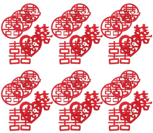 LOLIPPYY 120 Pezzi Coriandoli per Matrimonio Cinesi Non Tessuto, Decorazioni Sparse per Tavoli e Centrotavola, Accessori per Feste Nuziali e Decorazioni Tradizionali Chinese Stile Casuale