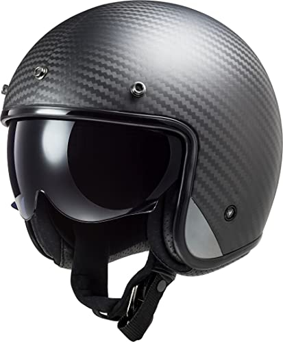 LS2, Jet-Motorradhelm BOB SOLID CARBON Matt Carbon, XXL