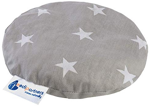 Medi Partners Bouillotte Noyau de Cerise Micro-onde Coussin Chauffant Micro Onde noyaux de cerise 15cm 180g 100% coton certifié Öko-Tex Chaleur thérapie par le froid de massage (étoiles)