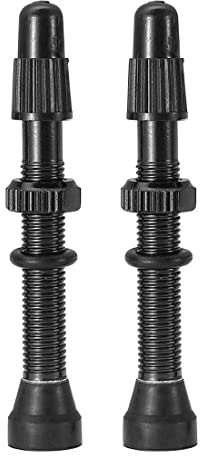 2 Pcs Valvula Tubeless MTB 54mm Valvula Bicicleta Fina Válvulas sin Cámara Valvula Tubeless Carretera Universal + 2 x Tapa 2 x Tórica para Llanta de Carreteras Bicicletas de Montaña