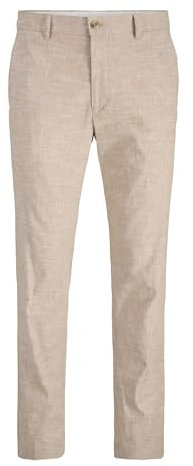JACK & JONES Male Hose Slim Fit Leinen