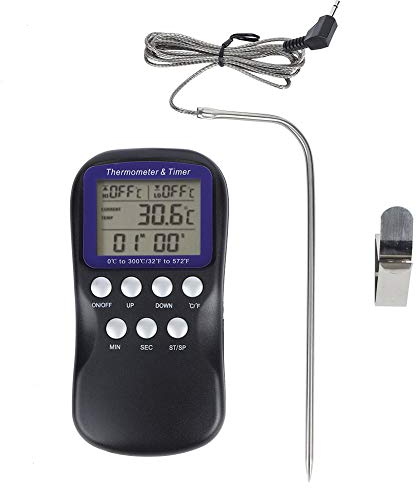 Hztyyier Thermomètre Bouillir Sucre Cuisson Cuisine Barbecue Macaron Nourriture pour Alarme Four Thermomètres