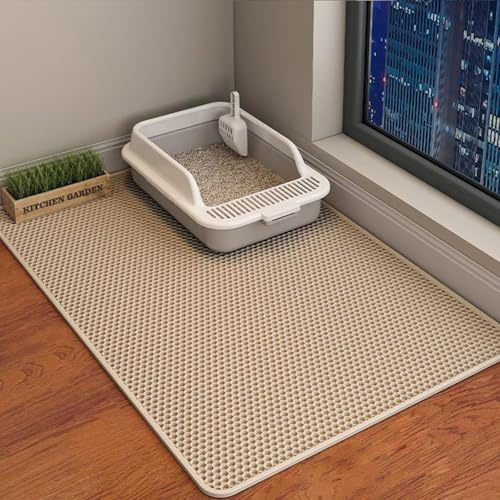 ERHAOG Tapis Litiere Chat - 118 * 62 cm Tapis de LitièRe pour Chat - Eva Tapis ImperméAble à Double Couche Contrôle Litière, Litiere pour Bac à LitièRe Chat et Toilette