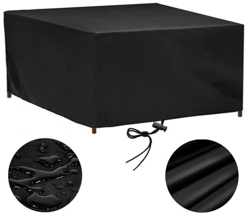 Abdeckung Gartenmöbel Winterfest 180x100 Gartenmöbel Abdeckung Wasserdicht Multi Größe Abdeckplane Gartenmöbel Gartentisch Abdeckung Schutzhülle Gartenmöbel Abdeckhaube für Möbelsets, 180x100x100cm