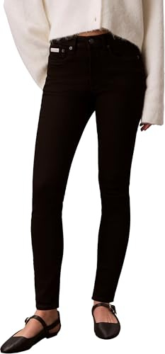 Calvin Klein Damen Jeans Hose Skinny Classic Black Mid Rise, Schwarz (Ck Classic Black), 27W/32L