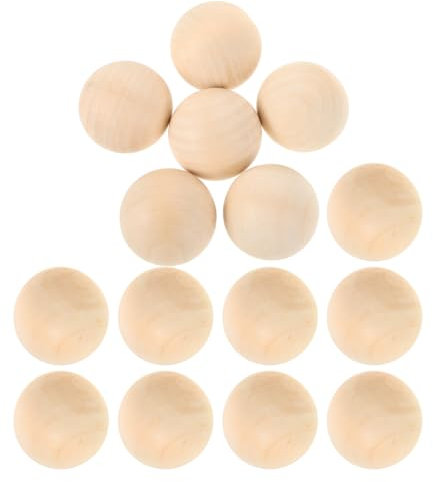 OSOLADY 15 Stück Hartholz-hockeybälle Schwedische Stickhandling-bälle Ohne Rücksprung Kunst-holzbälle für Das Street-Floor-Hockey-Training