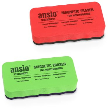 ANSIO Magnetic Eraser for Whiteboards Durable & Light Weight Whiteboard Dry Eraser - Pack of 2