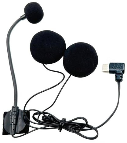 Motorcycle Helmets Headphone Motor Bike Earpiece Handsfree Earphone Mic Noise Cancelling With Boom Cord