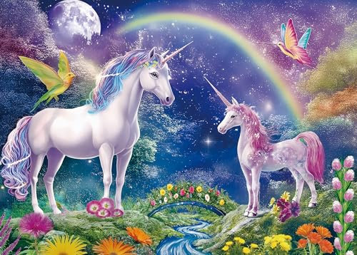 Puzzle 100 Teile für Erwachsene - Fantastisches Einhorn