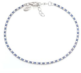 Louis Ciocchetti dal 1887 Tennisarmband vit 925 silver kedja, elegant justerbar smycken för kvinnor, 1,5 mm, Silver, Ingen ädelsten
