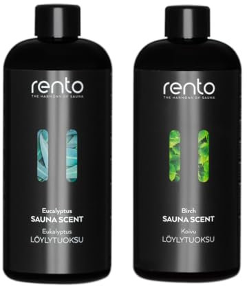 Rento Pack Aromes pour Sauna Eucalyptus et Bouleau 2x400ml