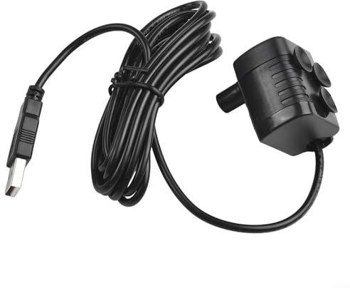 Gdfnmogo Pompa per fontana d'acqua in piedi, fornitura di ossigeno a circolazione dell'acqua con altezza regolabile di 30-60 cm, per giardino, laghetto, acquario, vasca per uccelli, 200 l/h