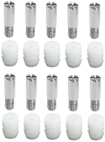 cyclingcolors 10x Cerrojo de cierre, para varilla perfilada de cerradura de falleba, con rosca M6, puerta de mueble excéntrica muebles, cerradura