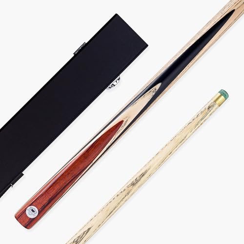 PRO147 Pro Match 57 Inch 2 Piece Centre Joint Snooker Pool Cue and Case Set 9.5mm Tip with Black Attache Hard Case (Rosewood Cue with Hard Case)