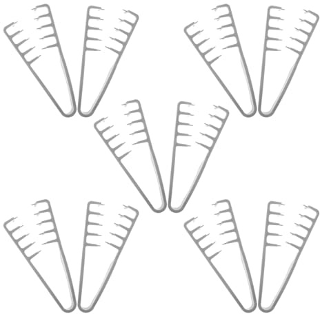 DECOMELODY Lot de 10 Peignes Volumateurs à Dents Larges pour Femmes et Hommes – Peigne à Crêper Gris pour Cheveux Bouclés Texturisant et Anti-Statique – Outil Léger de Coiffage et Volume