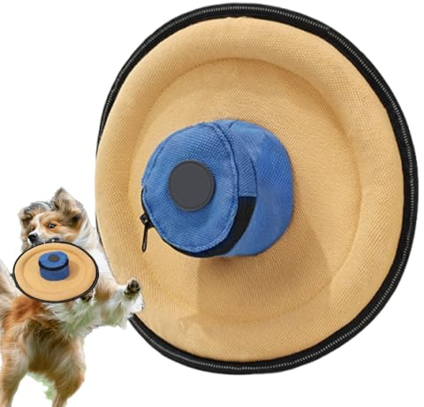 Disque volant pour chien – Jouet en toile de 9 pouces – Disque volant pour chien | Disqué d'entraînement en toile – Disqué de lancer doux 145 g pour chiens, exercice de jeu en plein air, pelouse, plag