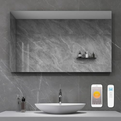 Calefactor de ambiente infrarrojo serie QH-GM con espejo de (Espejo calefactor infrarrojo - 60x80)