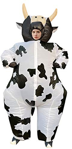 Arokibui Inflatable Cow Costume for Women Funny Blow up Costume for Cosplay Party Festival Halloween Suit Adult Size