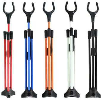 FUNTRESS Bow Stand Foldable Archery Recurve Bow Stand Archery Recurve Bow Rack Holder for Recurve Bow Longbow Takedown Bow (Orange)