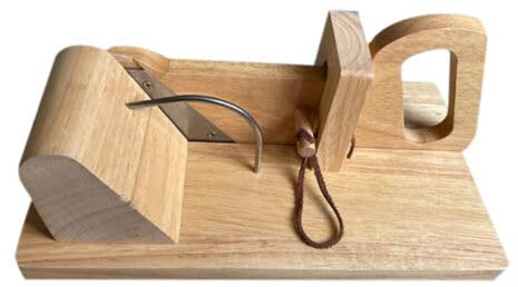 Wood Sausage Slicer, Kitchen Gadget Wooden Chorizo Guillotine Slicer Salami Cutter Cutting Boards with Stainless Steel, for Slicing Chorizo Pepperoni