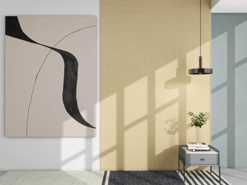 Vente-unique - Panneau mural ondulé - Coloris bois naturel clair - Pack de 2,54 m² - Lot de 8 piéces - LIPOLA