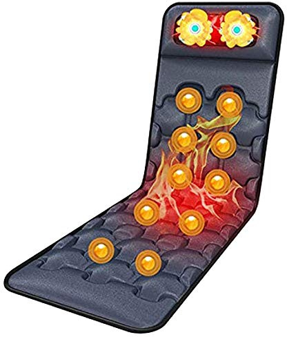 Almohadilla de masaje lavable para aliviar el dolor de cuello, espalda, cintura y piernas, colchoneta de masaje de espuma viscoelástica con calor, masajeador de cuerpo completo de espuma viscoelástic