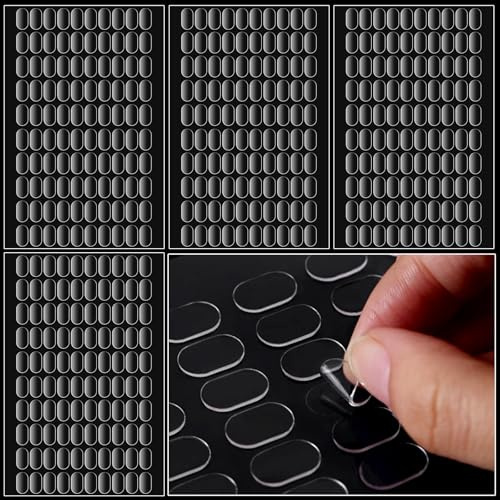 Bcautay 400 Pcs Mounting Putty, Oval Double Sided Sticky Dots, Double Sided Adhesive Dots No Trace Strong Adhesive for Wall Pictures Crafts Balloons Photos Home Office Decorations