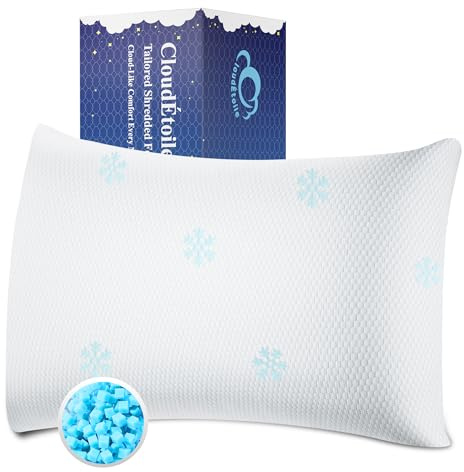 CloudÉtoile Oreiller Ergonomique Cervical 50x70 - Réglable Oreiller à Mémoire de Forme Déchiquetée pour la Nuque, Coussin Memory Foam Confort pour Dormir sur Le Côté, CertiPUR-EU Certifié