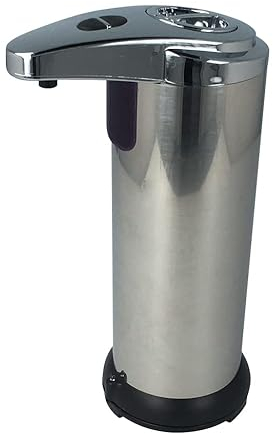 MKC | Dispenser Sapone Automatico, Dosatore Gel Disinfettante Mani, Erogatore Sapone Automatico per Bagno e Cucina, Sensore a Infrarossi, Dosaggio regolabile 4 livelli, Acciaio Inox