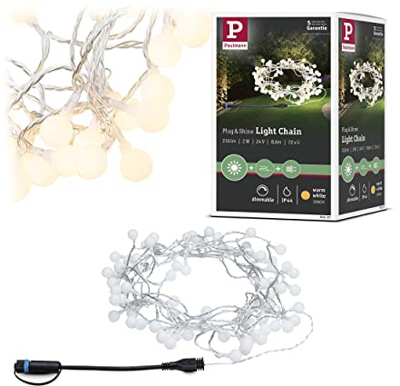 Paulmann 94557 Plug & Shine LED Utomhusbelysning Ljusslinga IP44 Varmvitt Dimbar Svart Plast 3000 K