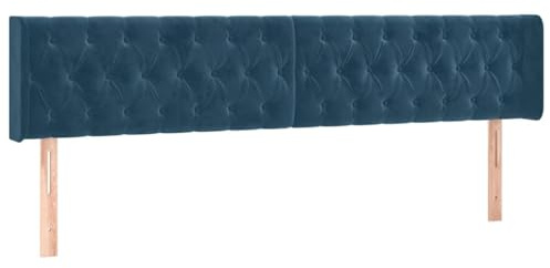 vidaXL Sänggavlar mörkblå 200x7x78/88 cm sammet