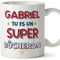 Mugffins Tasses Personnalisables pour BÛCHERON homme - En Français - Cadeau Personalisé- Tu es Super - 11 oz / 330 ml