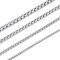 HSWYFCJY Herren Halskette Edelstahl Silber Box Kette Damen 2.5 MM Briolette Kette Venetian LinkKette Link Collier Halskette Länge 24 Zoll