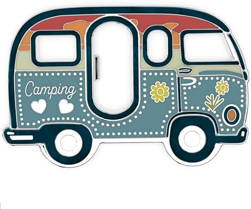 LANOLU Apribottiglie Magnetico Campeggio Camper Regalo Camper Regalo Camper Campeggio Gadget Camping Caravan Magnetico in Metallo