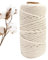 starfa lab Macrame Cord, 6mm x 50m Premium Beige Macrame Yarn, 4 Strand Twisted Soft Cotton Rope, Braided Macrame String Rope for DIY Craft, Home Decoration, Wall/Plant Hangers, Gift Wrapping