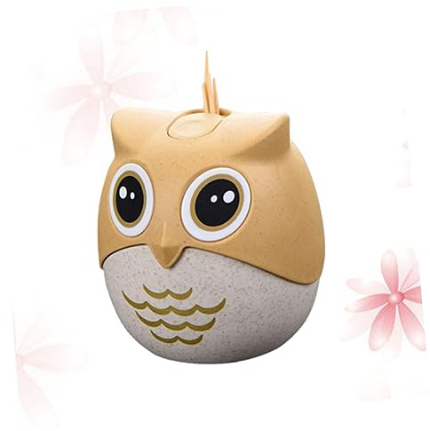 TOPBATHY Boîte à Cure-Dents Hibou Cartoon Écologique Distributeur Pratique pour Cuisine Et Décoration Maison