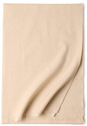 Ullscarf Pure Color Kort skägg Håller varmt, mjukt och bekvämt unisex sjal Ull(Beige)