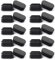 OSDUE Oval Plastic End Caps, 20PCS 30 * 15mm Black Plastic Plug, Non-Slip Furniture Feet Pads, Table Foot Cover Caps Floor Protectors for Bed Chair Sofa Table Shelf（1.18” x 0.59”）