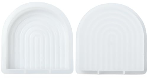 Stiesy Silicone Candle Moulds, Rainbow Bridge Scented Candle Making Mold, U-Shaped Arch Silicone Molds Resin Epoxy Casting Mould for DIY Soap Candles Aromatherapy Crafts Molds Decor