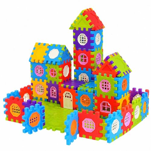 Mattoncini da costruzione per bambini e bambini, set di giocattoli jumbo da 100 pezzi