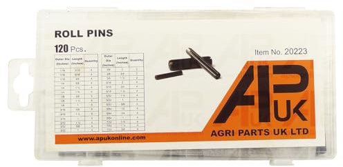 120 x Assorted Roll Pins Slotted Spring Tension Pins C Sellock Imperial 1/16-3/8