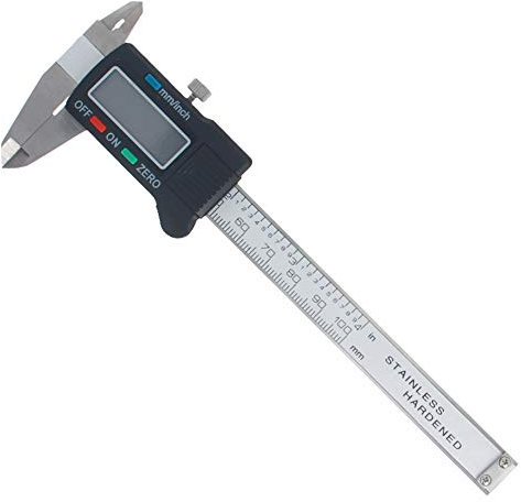 Utoolmart Calibre digital de 100 mm x 0,01 mm, herramienta de medición de acero inoxidable para mediciones de precisión, profundidad interior exterior